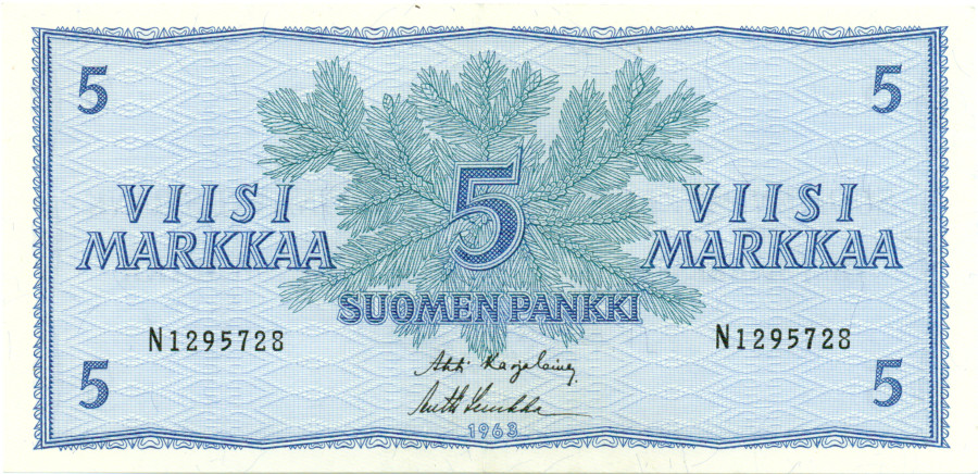 5 Markkaa 1963 N1295728